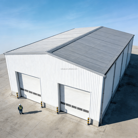 钢框架仓库建筑套件，预制工业钢结构，低维护，高强度